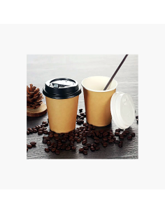 Kraft Coffee Cup with Lid